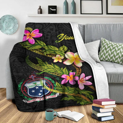 Samoa Polynesian Custom Personalised Blanket - Plumeria Tribal