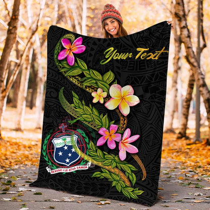 Samoa Polynesian Custom Personalised Blanket - Plumeria Tribal