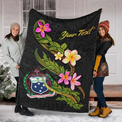 Samoa Polynesian Custom Personalised Blanket - Plumeria Tribal
