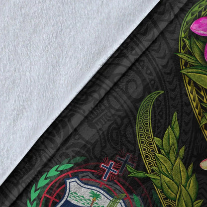 Samoa Polynesian Custom Personalised Blanket - Plumeria Tribal