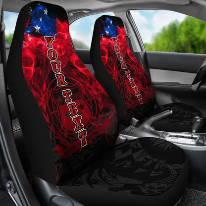 Samoa Polynesian Custom Personalised Car Seat Cover Smoking Style