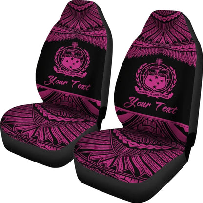 Samoa Polynesian Custom Personalised Car Seat Covers - Pride Pink Version
