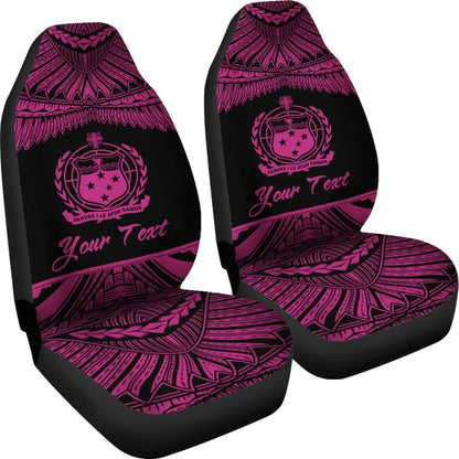 Samoa Polynesian Custom Personalised Car Seat Covers - Pride Pink Version