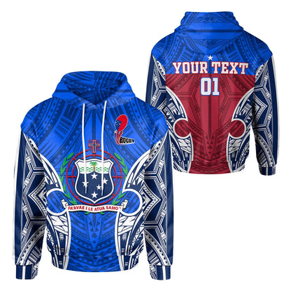Samoa Polynesian Custom Personalised Hoodie - Manu Samoa Rugby