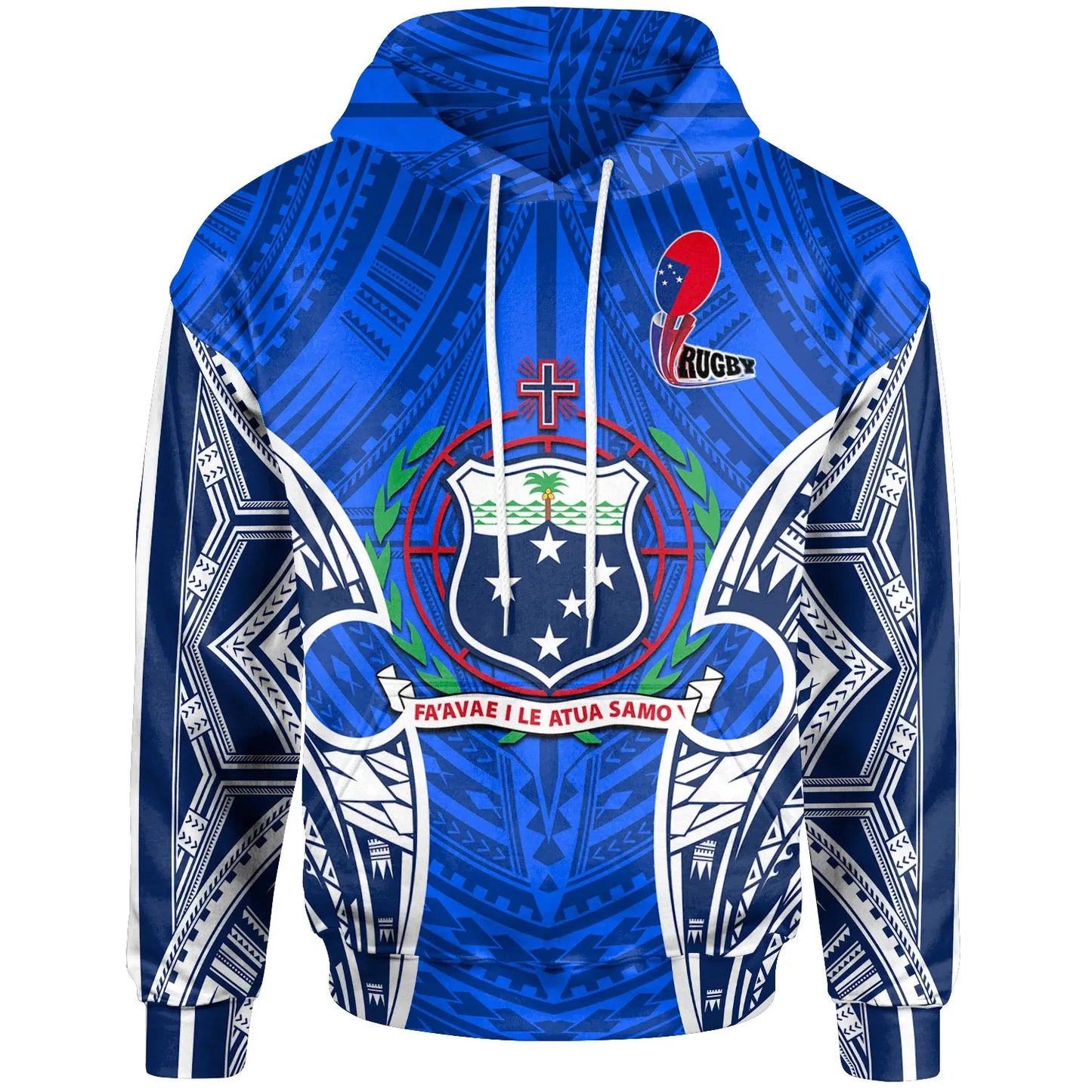 Samoa Polynesian Custom Personalised Hoodie - Manu Samoa Rugby
