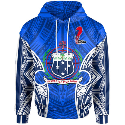 Samoa Polynesian Custom Personalised Hoodie - Manu Samoa Rugby