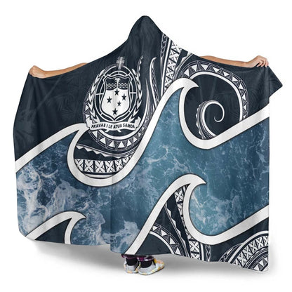Samoa Polynesian Hooded Blanket - Ocean Style