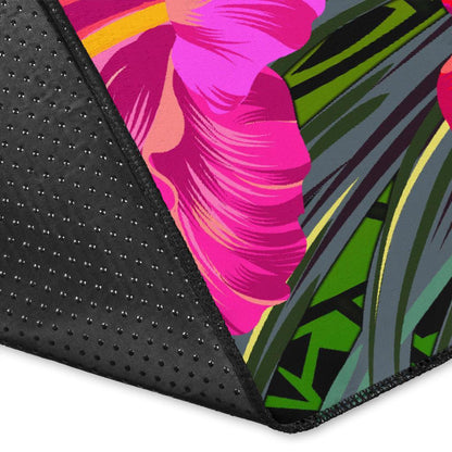 Samoa Polynesian Personalised Area Rug - Hibiscus and Banana Leaves