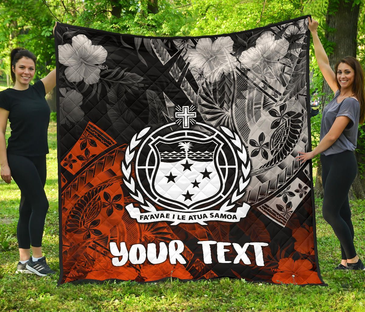 Samoa Polynesian Personalised Premium Quilt - Vinatge Polynesian Style