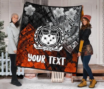 Samoa Polynesian Personalised Premium Quilt - Vinatge Polynesian Style