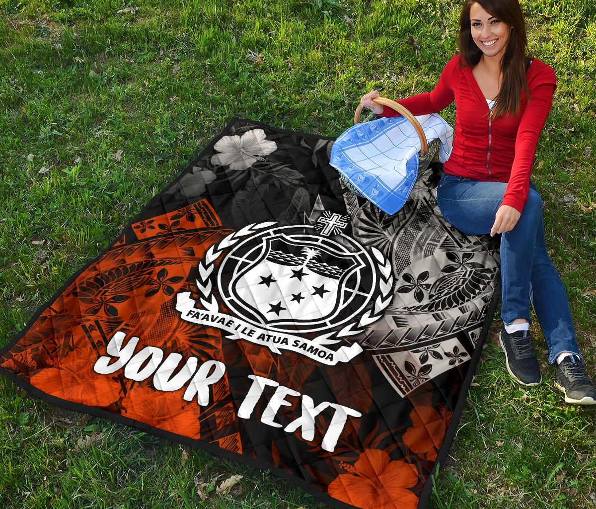 Samoa Polynesian Personalised Premium Quilt - Vinatge Polynesian Style