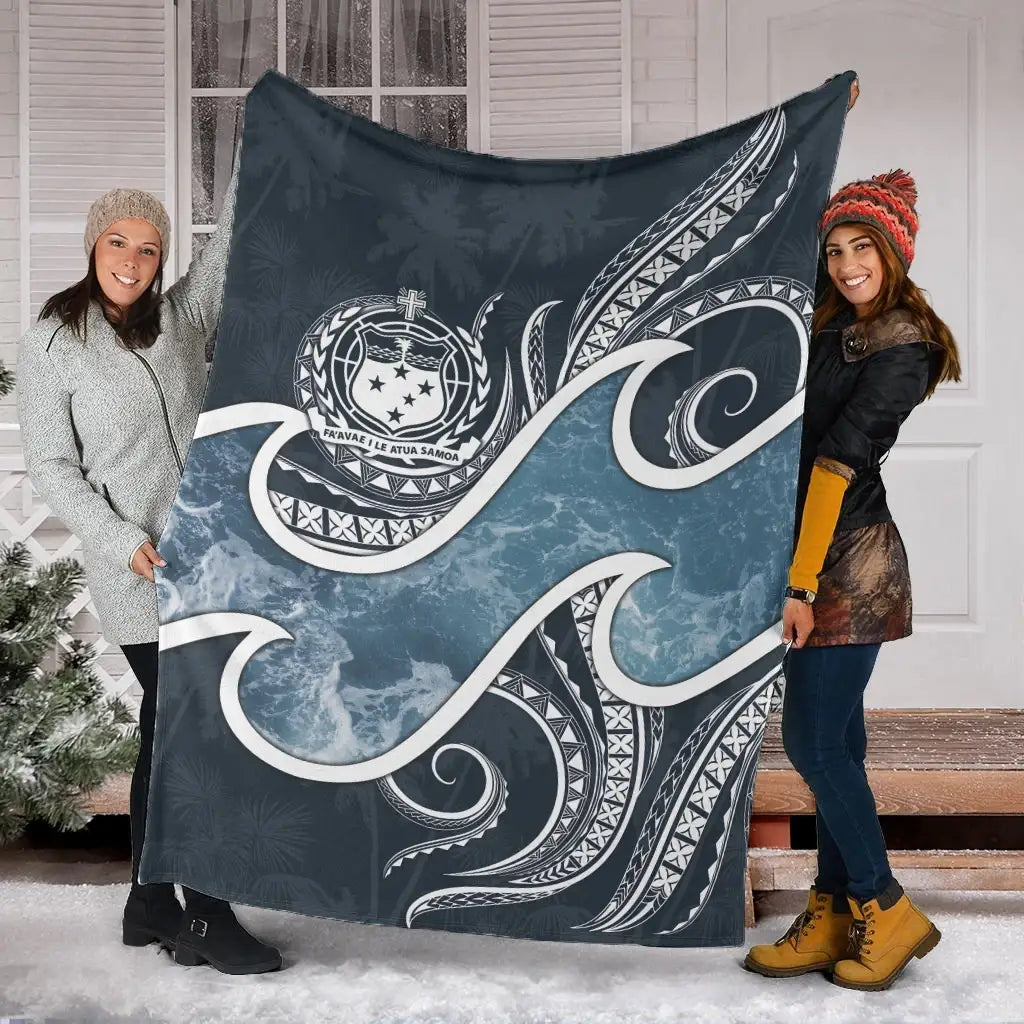 Samoa Polynesian Premium blanket - Ocean Style