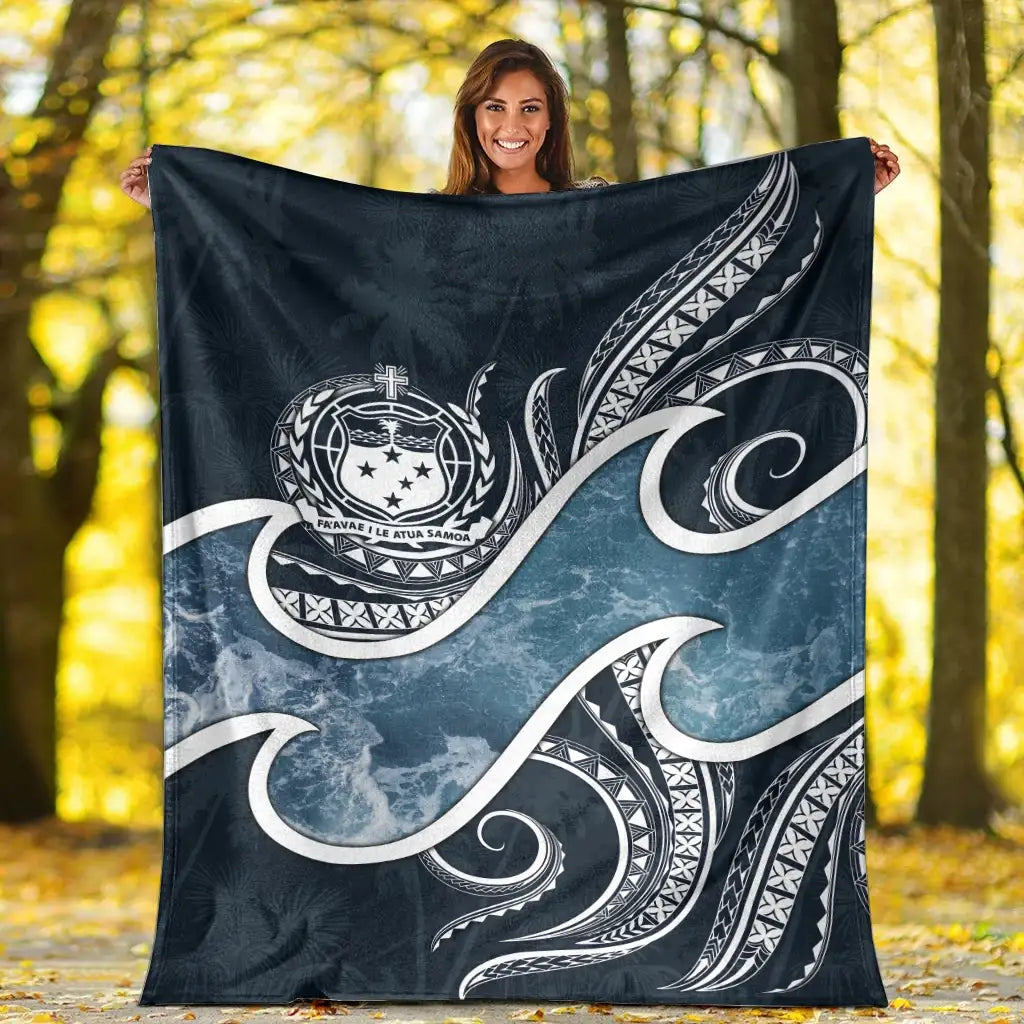Samoa Polynesian Premium blanket - Ocean Style