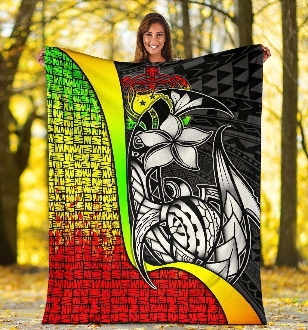 Samoa Polynesian Premium Blanket Reggae - Turtle With Hook