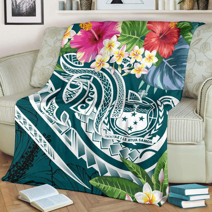 Samoa Polynesian Premium Blanket - Summer Plumeria
