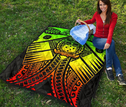 Samoa Polynesian Premium Quilt - Samoa Reggae Seal with Polynesian Tattoo