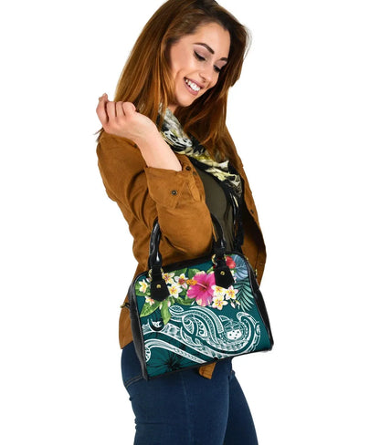 Samoa Polynesian Shoulder Handbag - Summer Plumeria