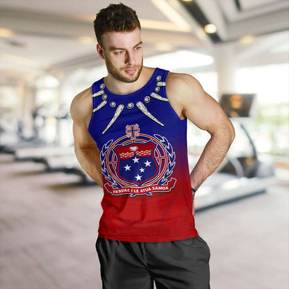 Samoa Tank Top Polynesian Tribal Ula Nifo Round