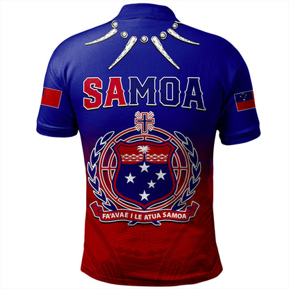 Samoa Polo Shirt Polynesian Tribal Ula Nifo Round