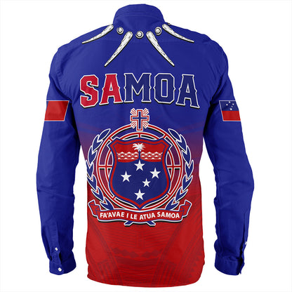Samoa Long Sleeve Shirt Polynesian Tribal Ula Nifo Round