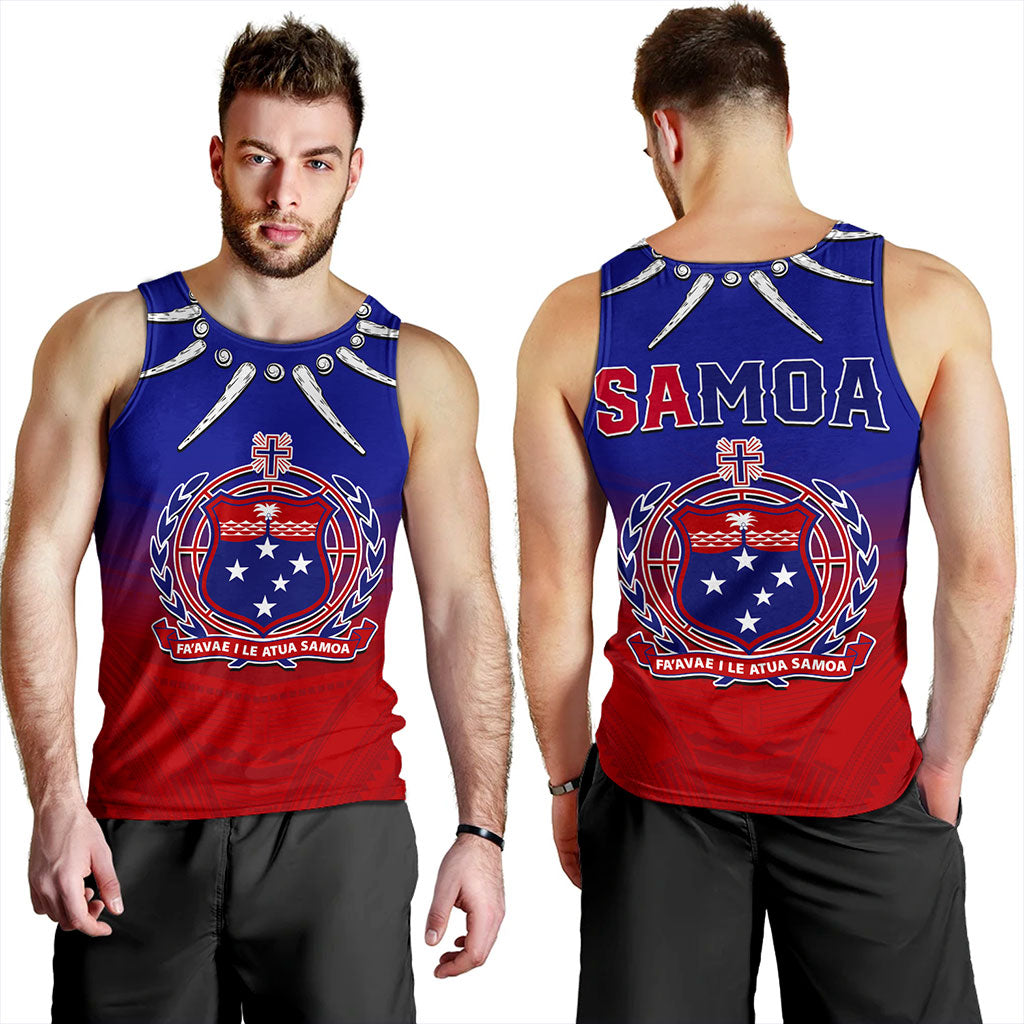 Samoa Tank Top Polynesian Tribal Ula Nifo Round