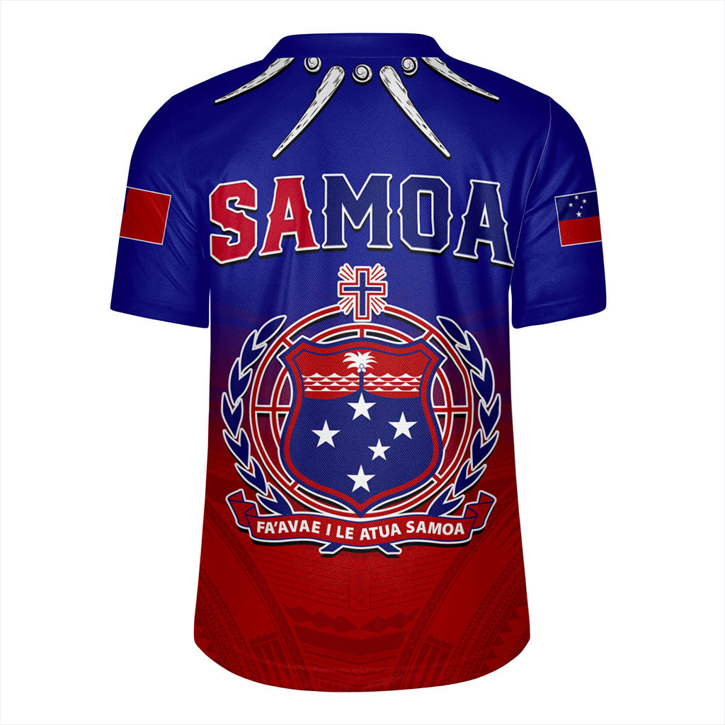 Samoa Rugby Jersey Polynesian Tribal Ula Nifo Round