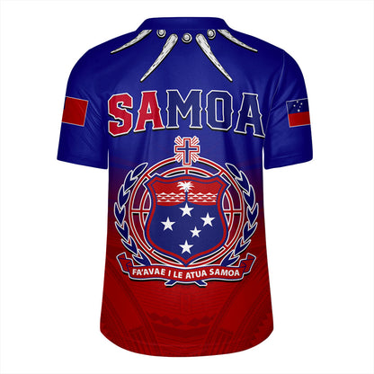 Samoa Rugby Jersey Polynesian Tribal Ula Nifo Round