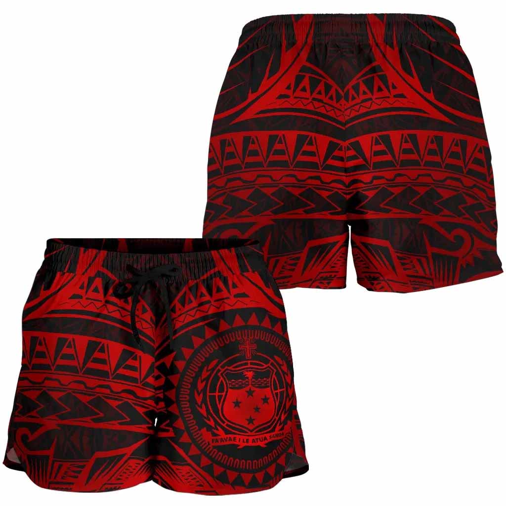Samoa Polynesian Women Shorts - Samoa Red Seal