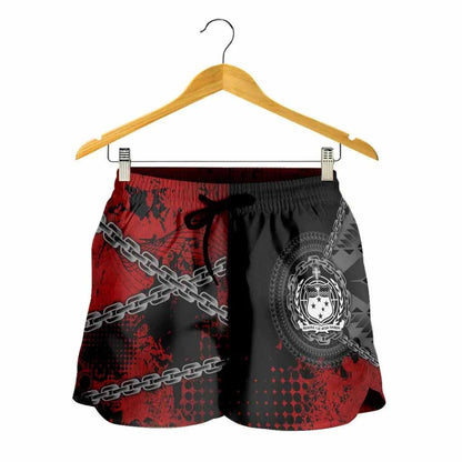 Samoa Polynesian Women Shorts - Polynesian Chain Style