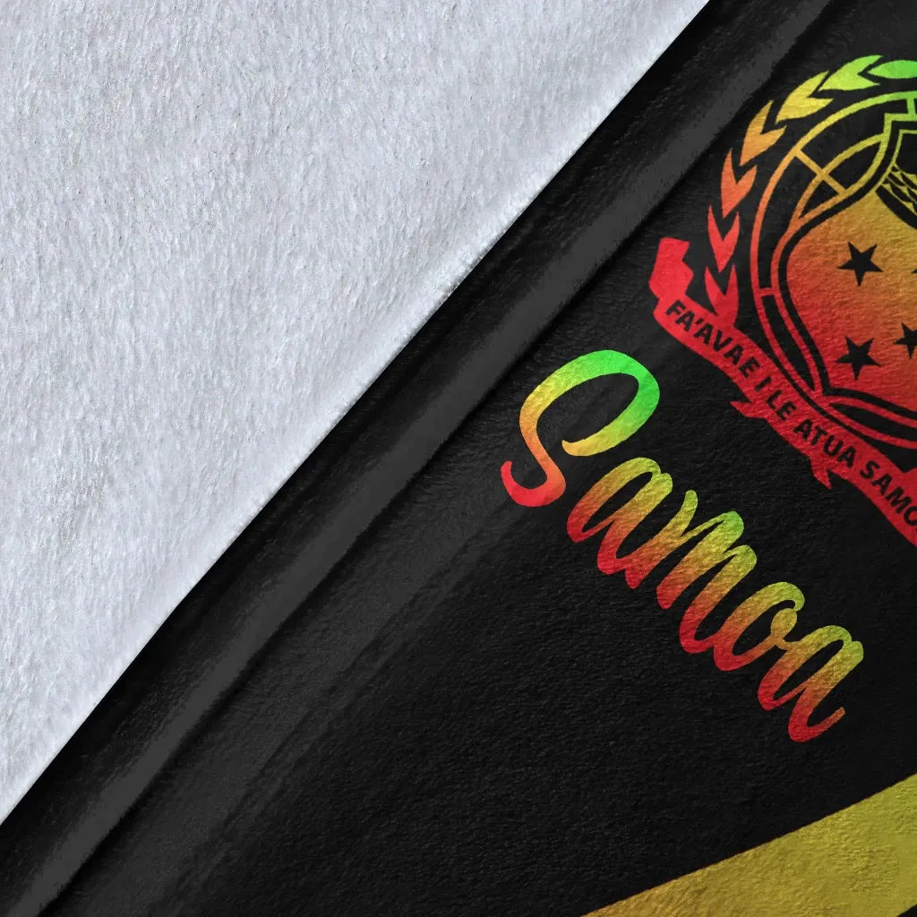 Samoa Premium Blanket - Reggae Polynesian Tentacle Tribal Pattern