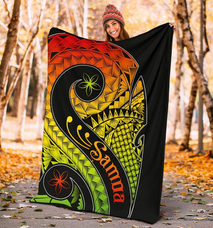 Samoa Premium Blanket - Samoa Polynesian Decorative Patterns