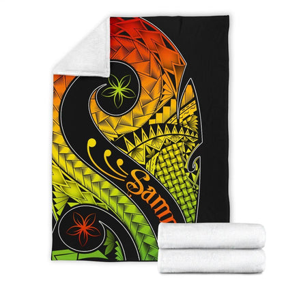 Samoa Premium Blanket - Samoa Polynesian Decorative Patterns