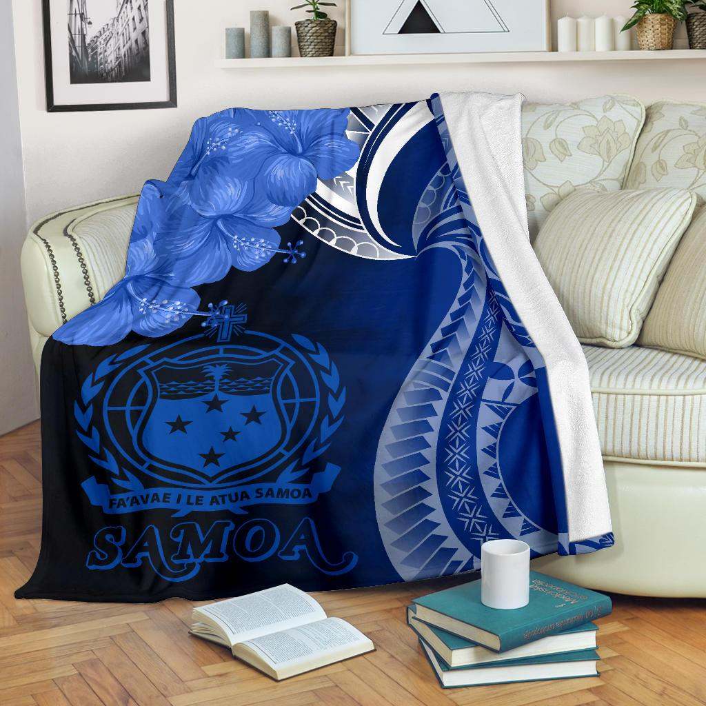 Samoa Premium Blanket - Samoa Seal Wave Style (Blue)