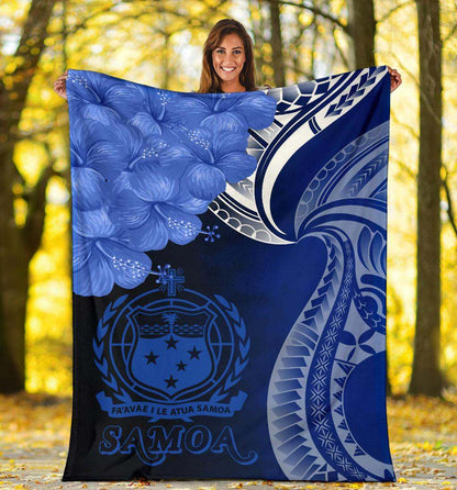 Samoa Premium Blanket - Samoa Seal Wave Style (Blue)