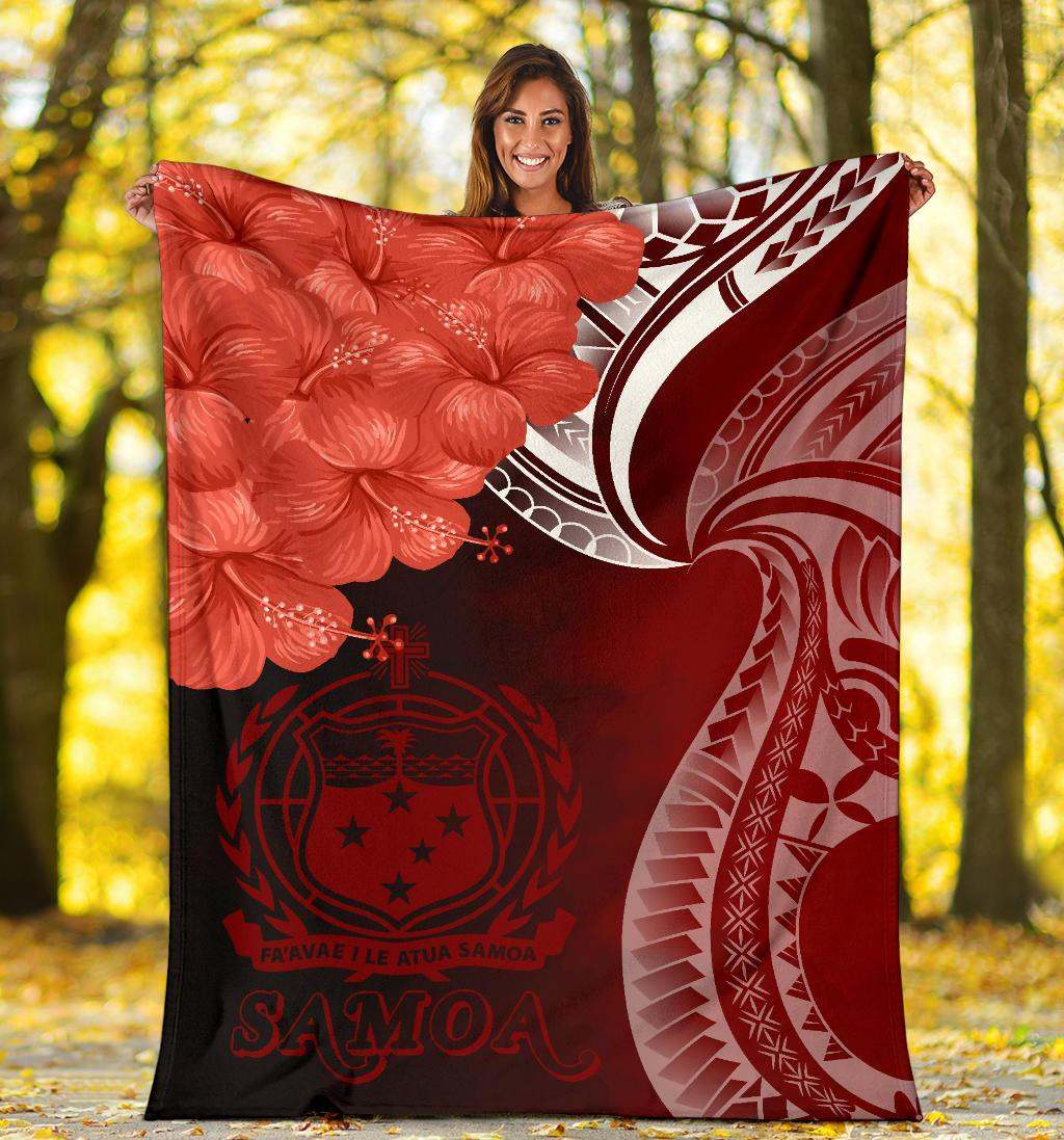 Samoa Premium Blanket - Samoa Seal Wave Style (Red)