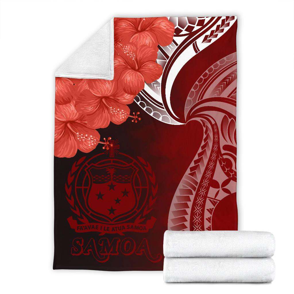 Samoa Premium Blanket - Samoa Seal Wave Style (Red)