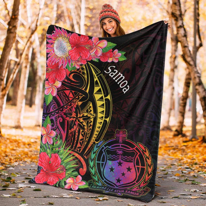 Samoa Premium Blanket - Tropical Hippie Style