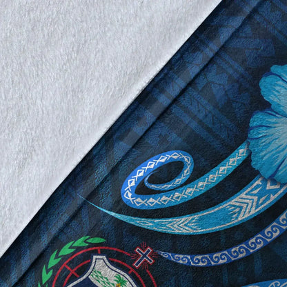 Samoa Premium Blanket -Turtle and Tribal Tattoo Of Polynesian