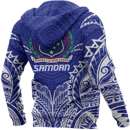 Samoa Premium Hoodie - Samoa Coat Of Arms Polynesian Tattoo