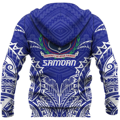 Samoa Premium Hoodie - Samoa Coat Of Arms Polynesian Tattoo