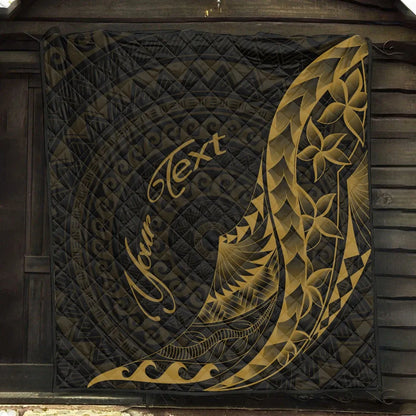 Samoa Premium Quilt - Custom Personalised Polynesian Pattern Style Gold Color- BN27