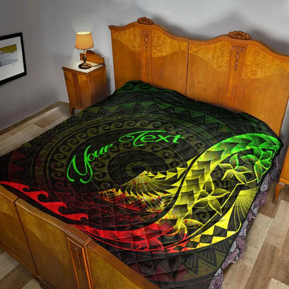 Samoa Premium Quilt - Custom Personalised Polynesian Pattern Style Reggae Color