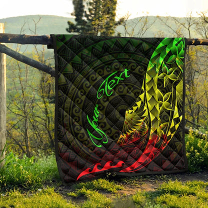 Samoa Premium Quilt - Custom Personalised Polynesian Pattern Style Reggae Color