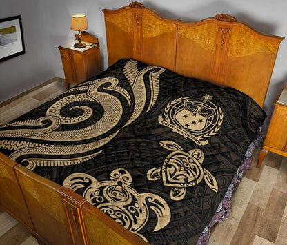 Samoa Premium Quilt - Gold Tentacle Turtle