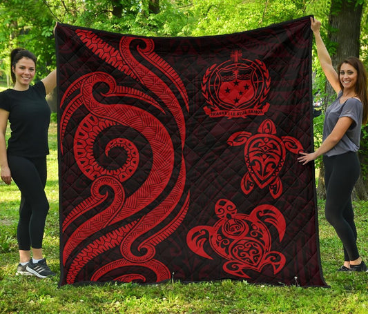 Samoa Premium Quilt - Red Tentacle Turtle