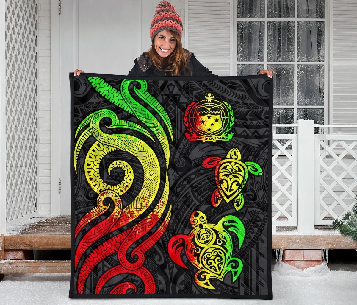 Samoa Premium Quilt - Reggae Tentacle Turtle
