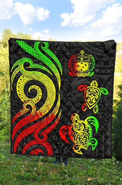 Samoa Premium Quilt - Reggae Tentacle Turtle