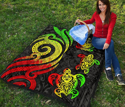 Samoa Premium Quilt - Reggae Tentacle Turtle