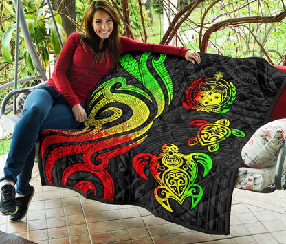 Samoa Premium Quilt - Reggae Tentacle Turtle