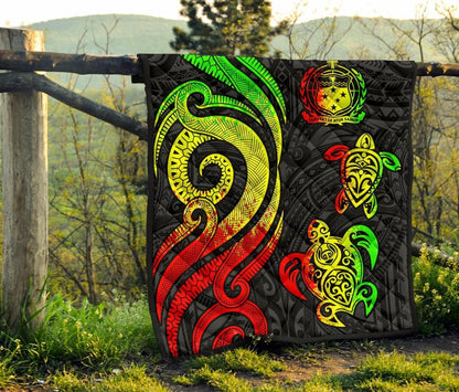 Samoa Premium Quilt - Reggae Tentacle Turtle